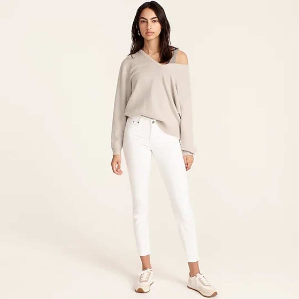 jcrew 8" toothpick jean in white (size 28)